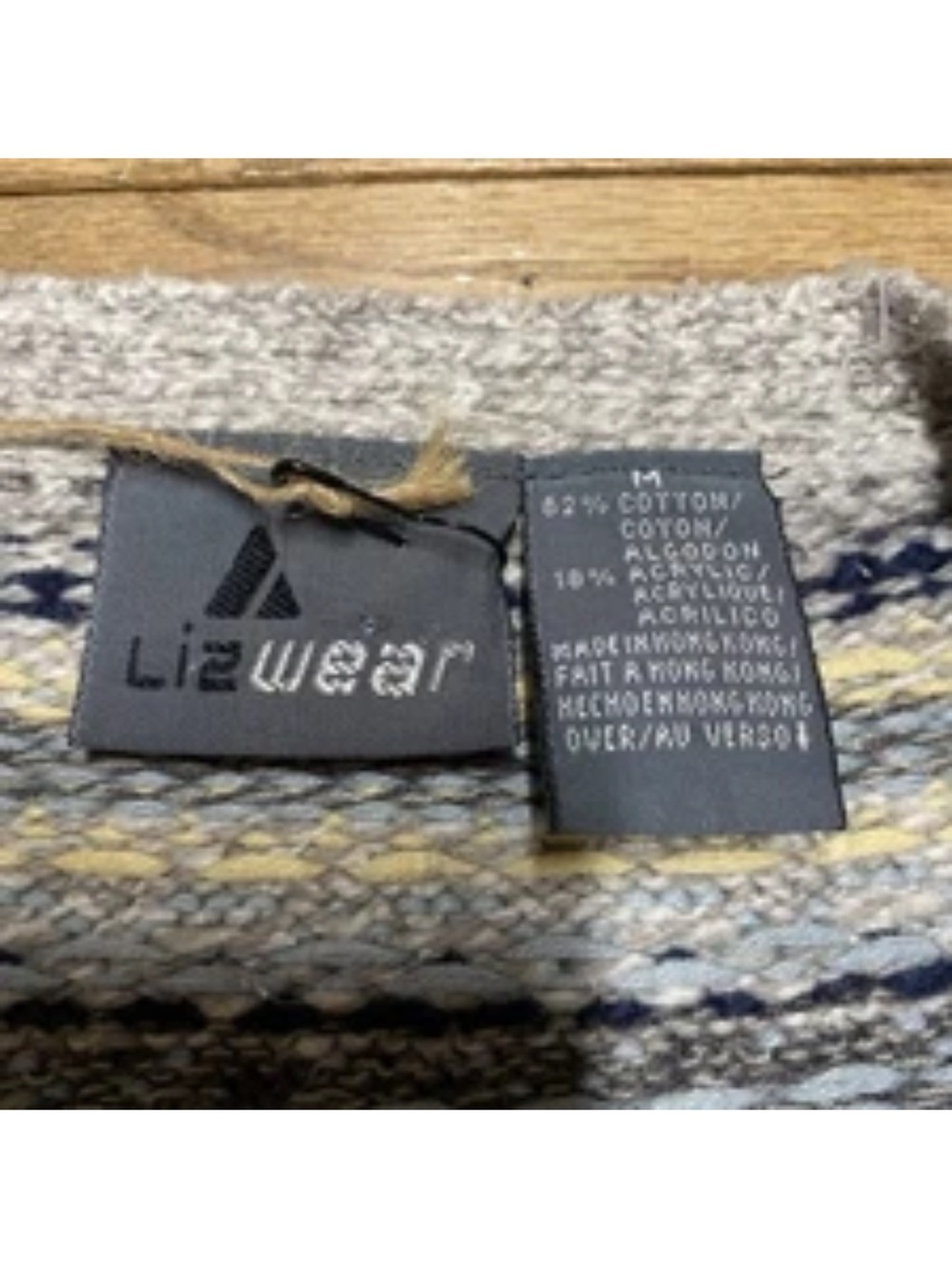 Vintage Fair Isle Cotton Knit Button-Front Vest - Picture 3 of 8